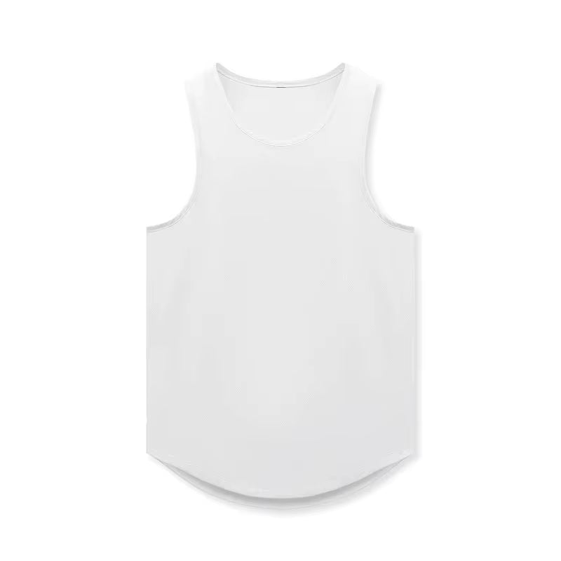 Wholesale Custom Logo High Quality Fashion Men Running Workout Mesh Vest Gym Tank Top Men Outdoor Fitness Tank Tops