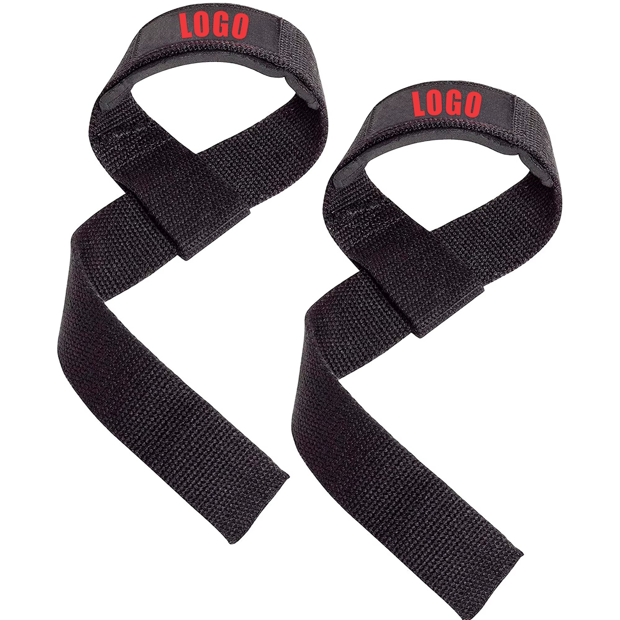 Custom Logo Padded Cotton Power Deadlift Gym Lifting Straps Weightlifting for Strength Training