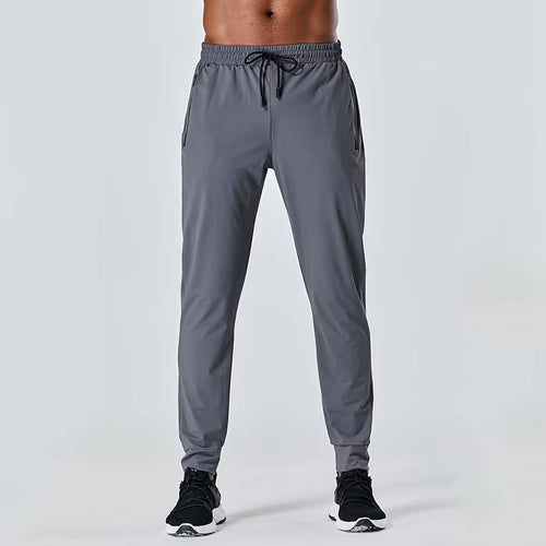 Men'S Sports Pants Quick Drying Fitness Gym Bottom Drawstring Leisure Running Sportswear Pants