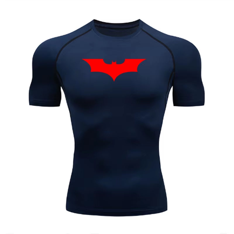 Compression T Shirt Polyester Custom Logo Workout Tee Basketball Football Training Wear Sports T-Shirt GYM Clothing