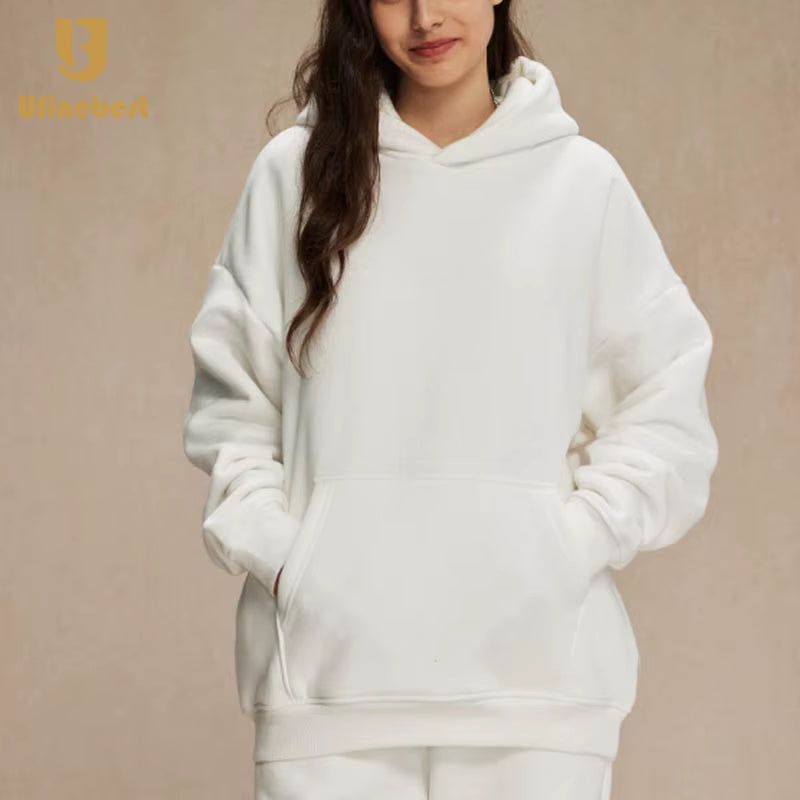 Men's Oversized Fleece Hoodie – 400GSM Cotton Blend Pullover