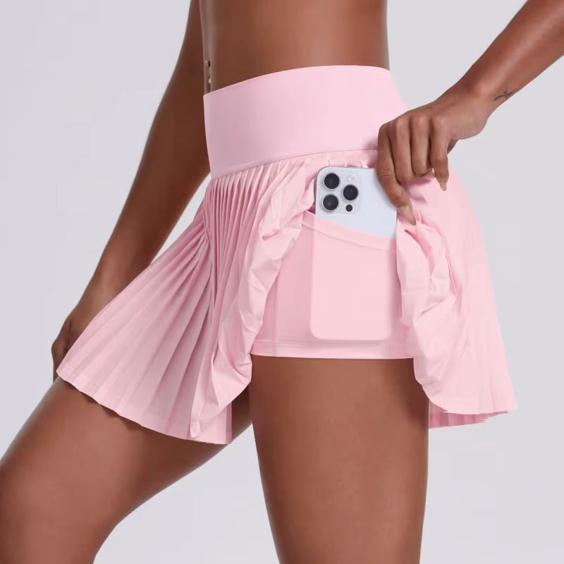 High Waisted Wholesale Women'S Tennis Golf Skirts Inner Shorts Athletic Skorts Sports Running Pickleball Skirt with Pockets