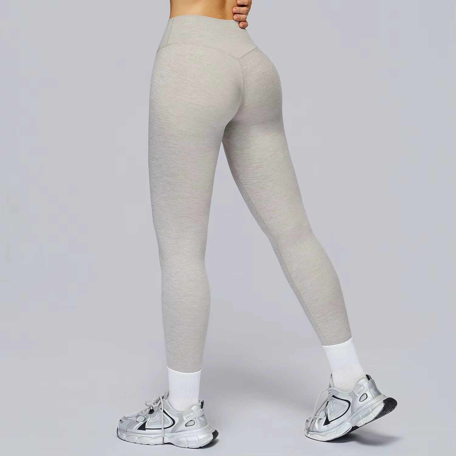 Women'S High Waist Quick-Drying Yoga Pants Slimming Sports Clothing for Outdoor Fitness Running Elastic Waist Leggings V Shape