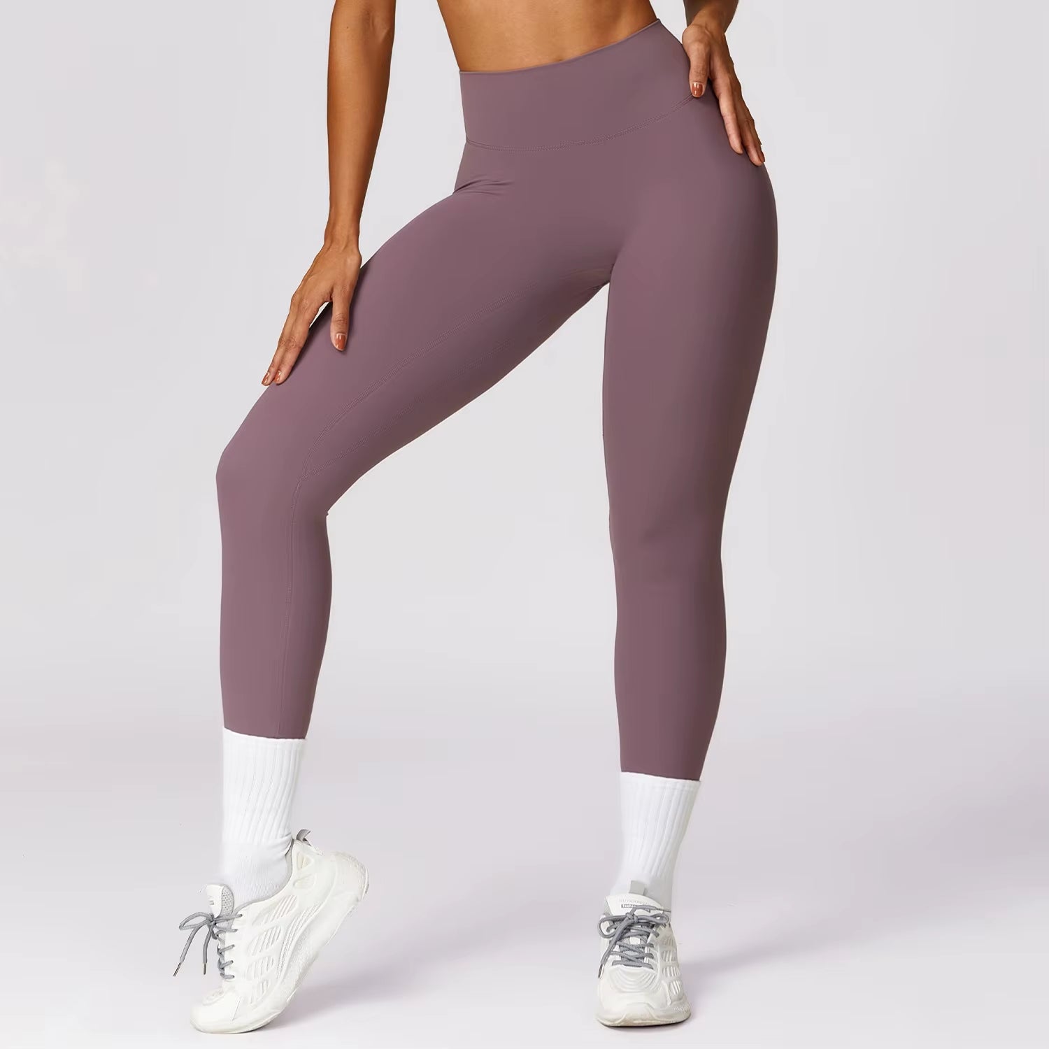 High Waist Autumn Winter High Quality Plaid Stretchy Hip Lifting Tummy Control Yoga Leggings for Women