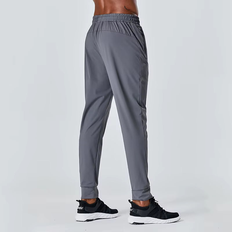 Men'S Sports Pants Quick Drying Fitness Gym Bottom Drawstring Leisure Running Sportswear Pants