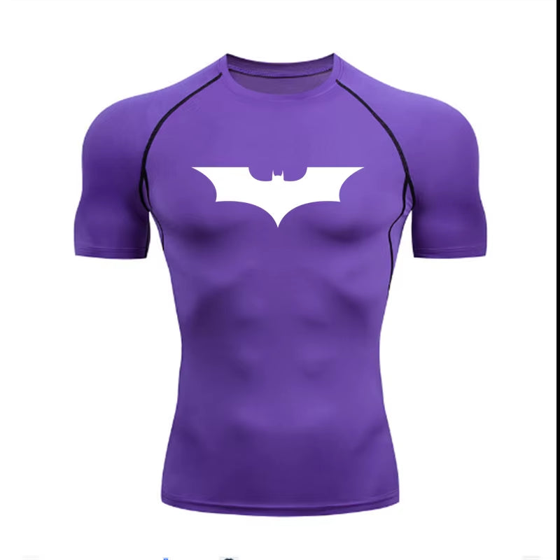 Compression T Shirt Polyester Custom Logo Workout Tee Basketball Football Training Wear Sports T-Shirt GYM Clothing