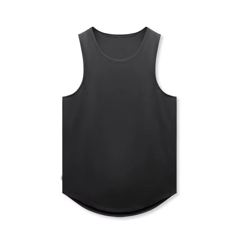 Wholesale Custom Logo High Quality Fashion Men Running Workout Mesh Vest Gym Tank Top Men Outdoor Fitness Tank Tops