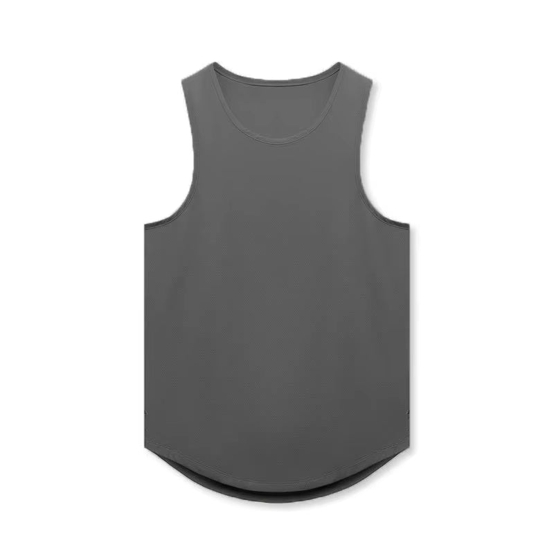 Wholesale Custom Logo High Quality Fashion Men Running Workout Mesh Vest Gym Tank Top Men Outdoor Fitness Tank Tops