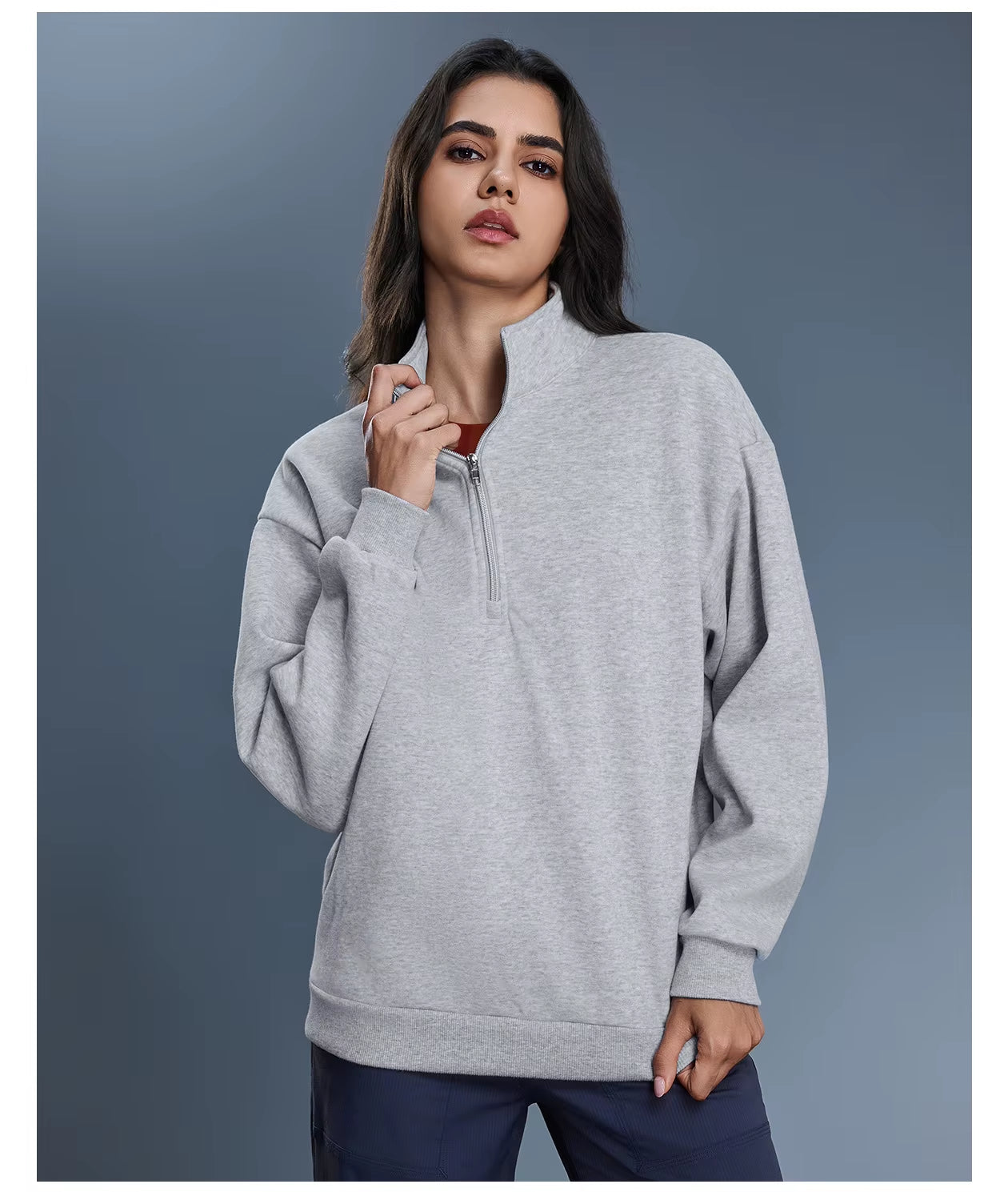 Women's Zip Collar Sweatshirt 