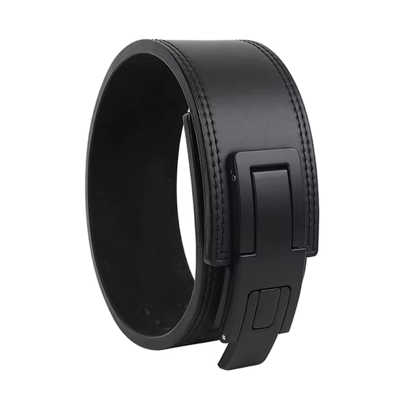 Leather Lever Belt Thick Weightlifting Belt Adjustable Support for Heavy Lifting Strength Training