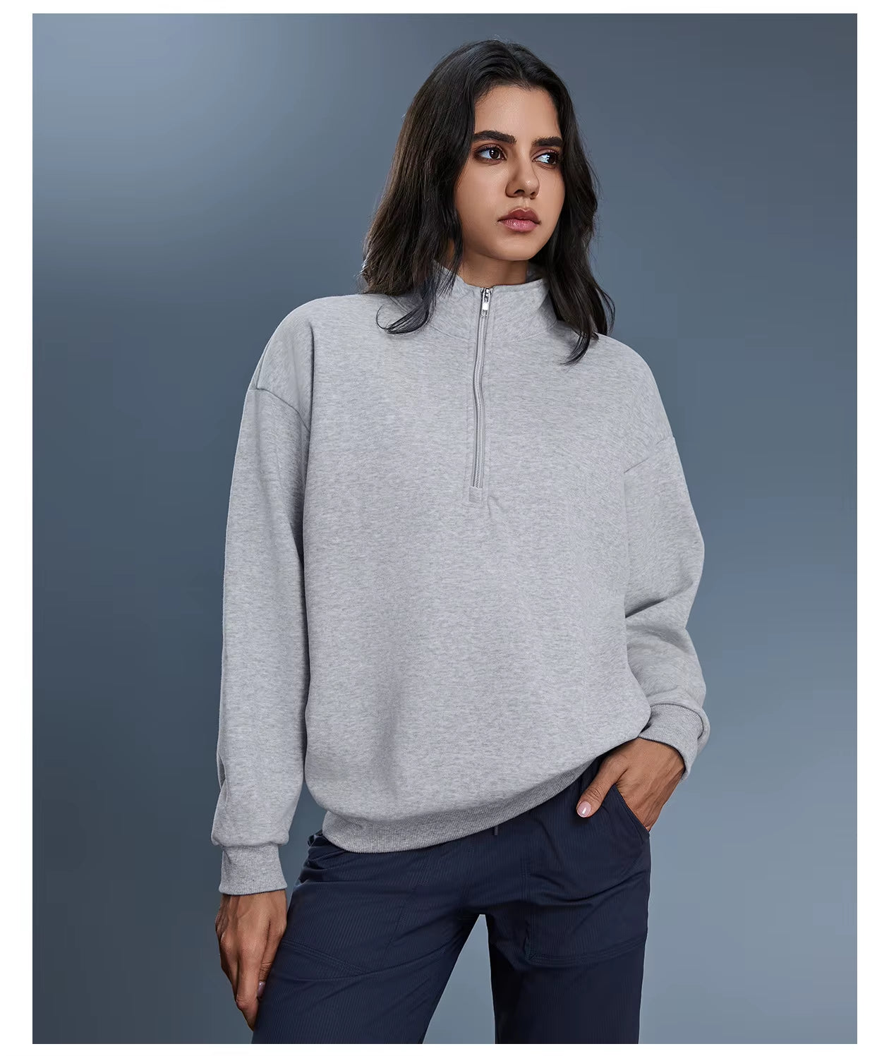 Women's Zip Collar Sweatshirt 