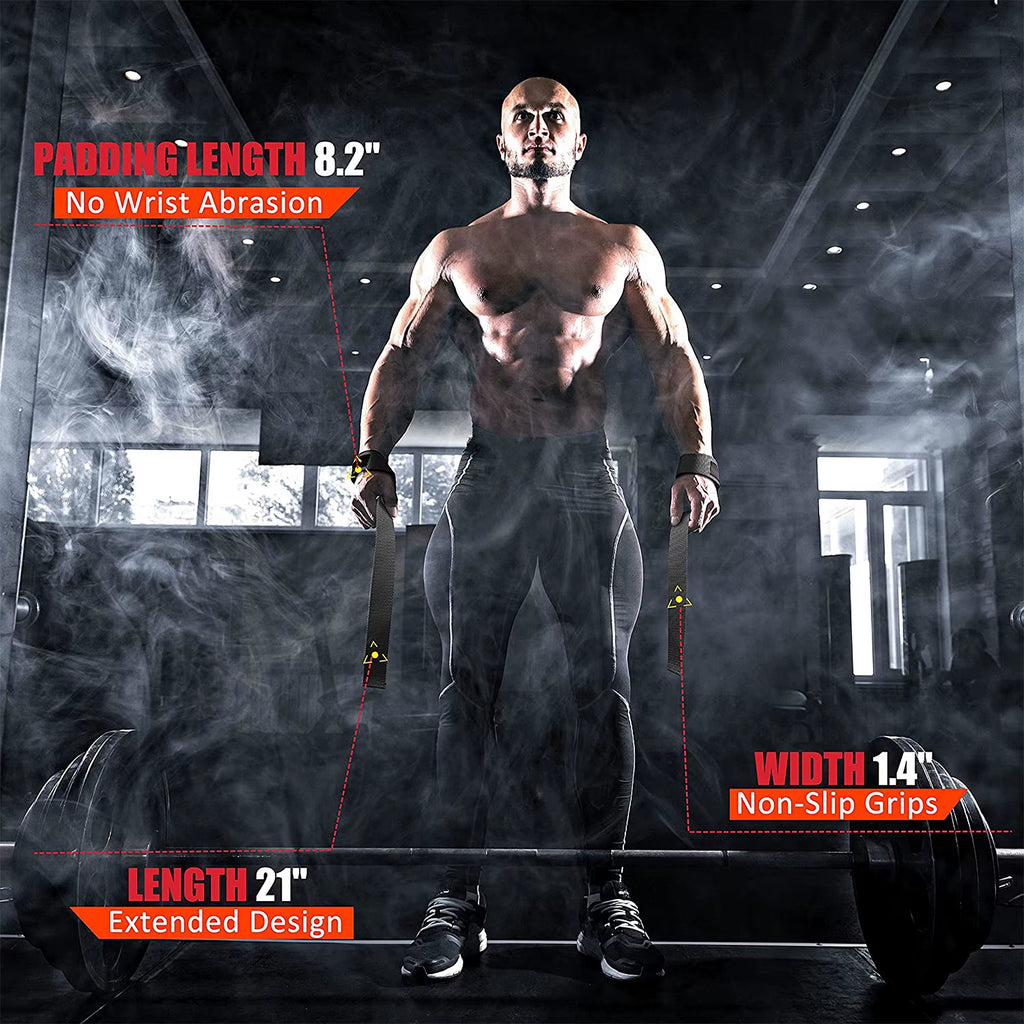 Custom Logo Padded Cotton Power Deadlift Gym Lifting Straps Weightlifting for Strength Training