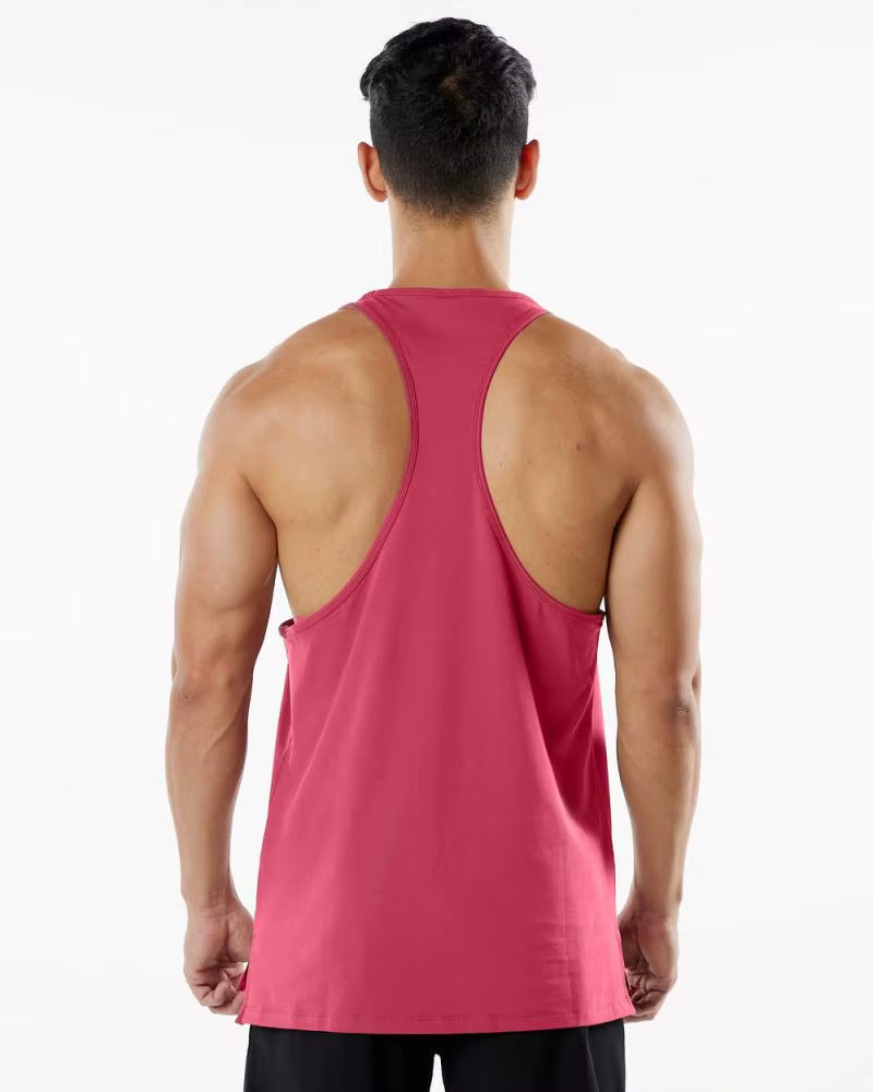 Racer Back Singlet Cotton Running Men'S Gym Top Loose Sports Vest Sportswear Casual Mens Fitness Workout Sleeveless Tank Tops