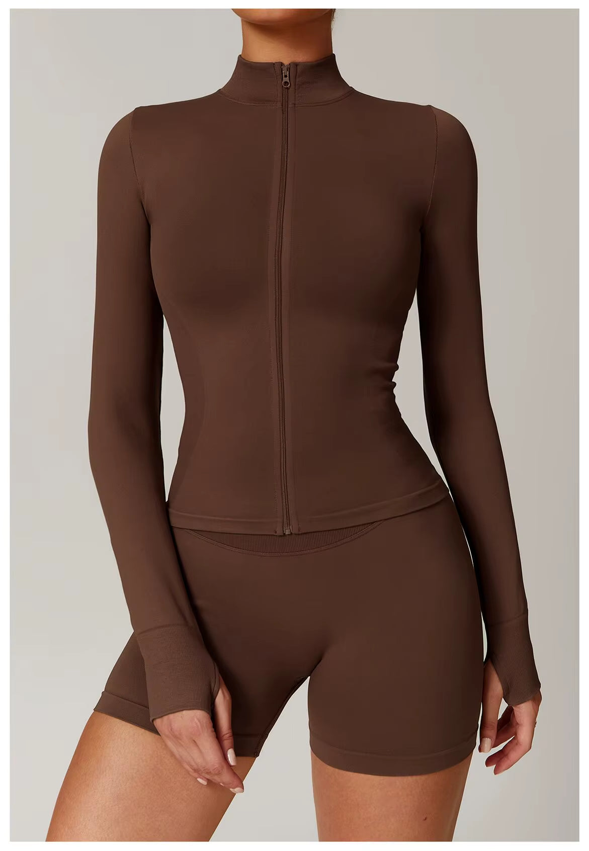 Fitness Clothing Workout Top Long Sleeve Polyester Zipper Sports Women'S Coats Custom Logo Outdoor Gym Yoga Jackets for Women