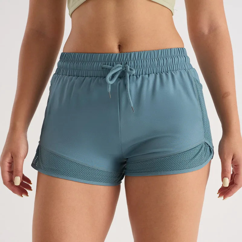 Women's Mesh Patchwork Yoga Shorts