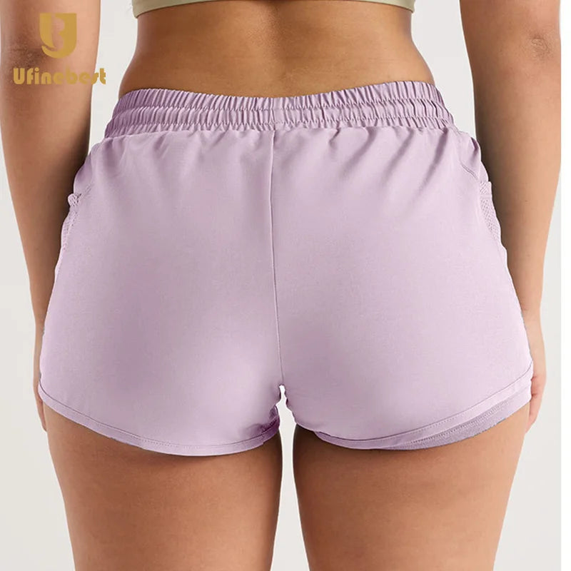 Women's Mesh Patchwork Yoga Shorts