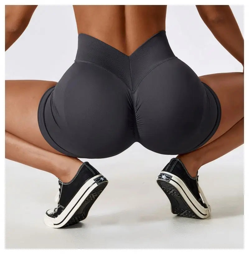 Women's V-Back Scrunch Butt Gym Shorts 