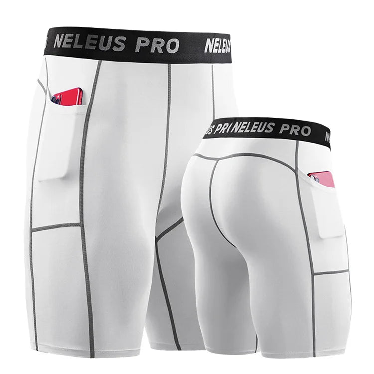 High Quality Custom Compression Shorts Workout Fitness Base Layer Mens Compression Shorts with Pocket