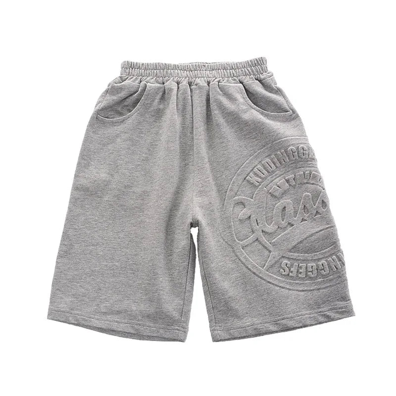Custom 3D Embossed Logo Mens Shorts Mid Waist Elastic Closure Polyester/Cotton Material with Printed Pattern Decoration