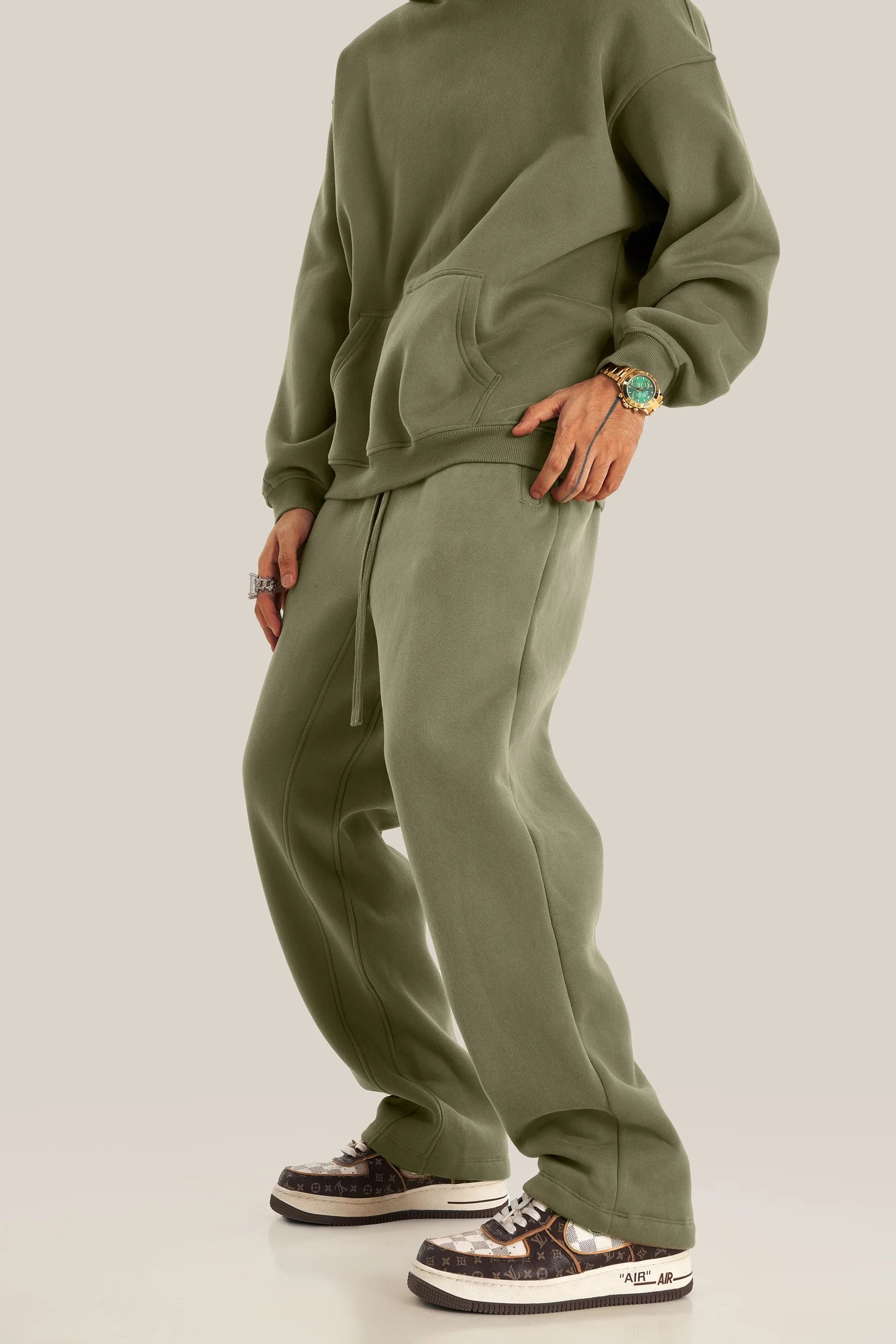 Customized LOGO Men'S Baggy Sweatpants Fleece Straight Leg Casual Sweat Pants Drawstring Athletic Workout Gym Jogger with Pocket