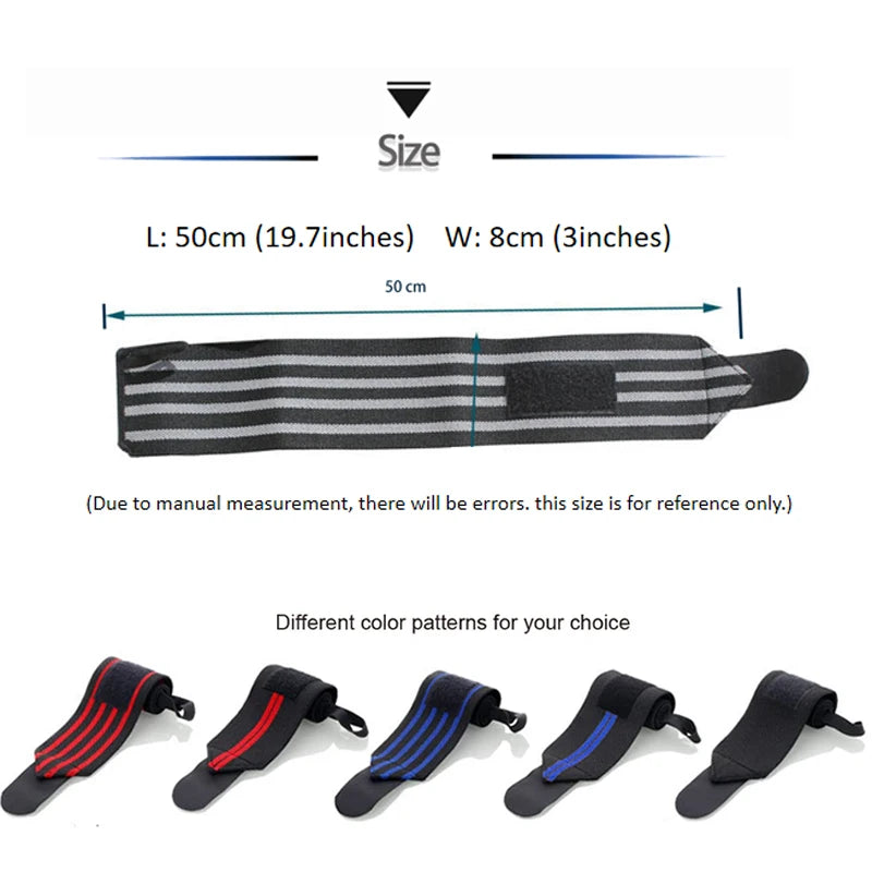 Customized Gym Powerlifting Wrist Wraps with Palm Coverage and Thumb Loops