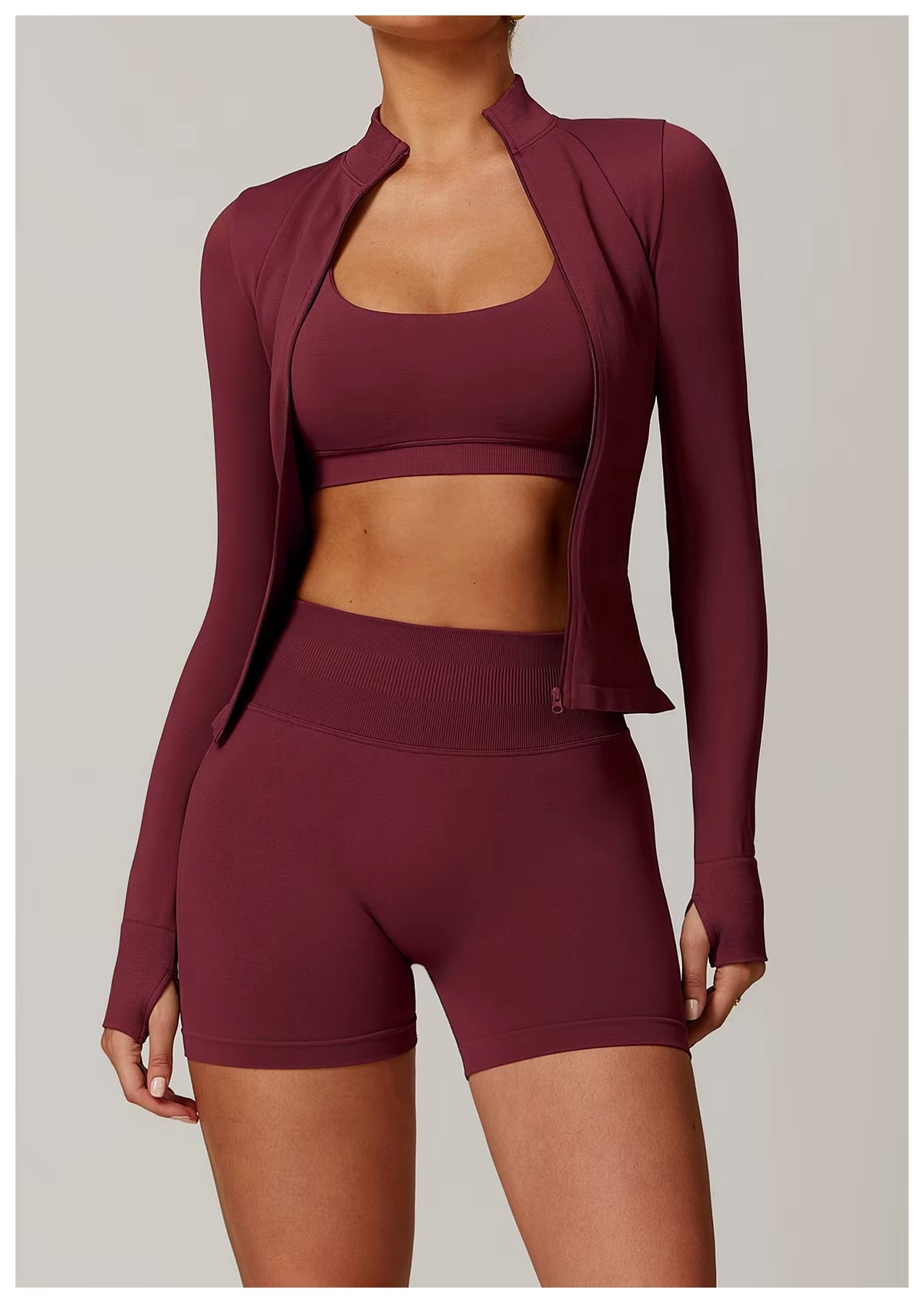 Fitness Clothing Workout Top Long Sleeve Polyester Zipper Sports Women'S Coats Custom Logo Outdoor Gym Yoga Jackets for Women