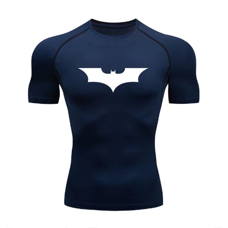 Compression T Shirt Polyester Custom Logo Workout Tee Basketball Football Training Wear Sports T-Shirt GYM Clothing
