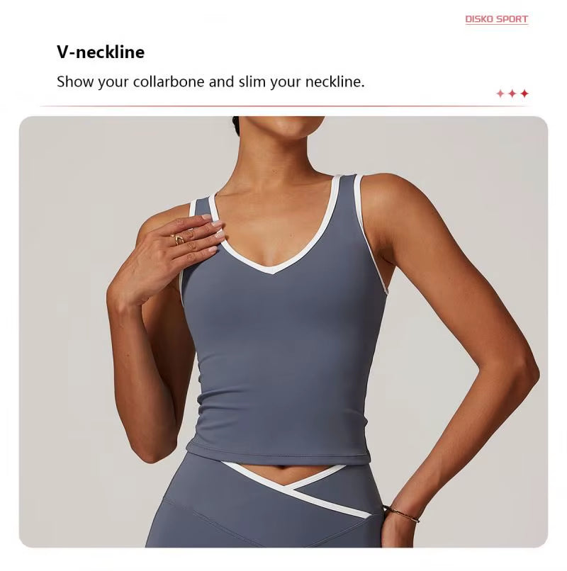 Sleeveless Workout Activewear Yoga Bra Top Gym Shorts Backless Fitness Sports Bras Women