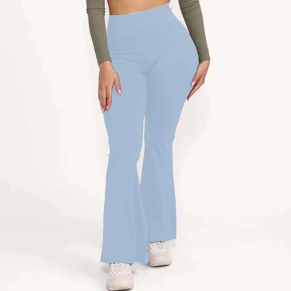 Women's High-Waist Scrunch Butt Flare Pants 