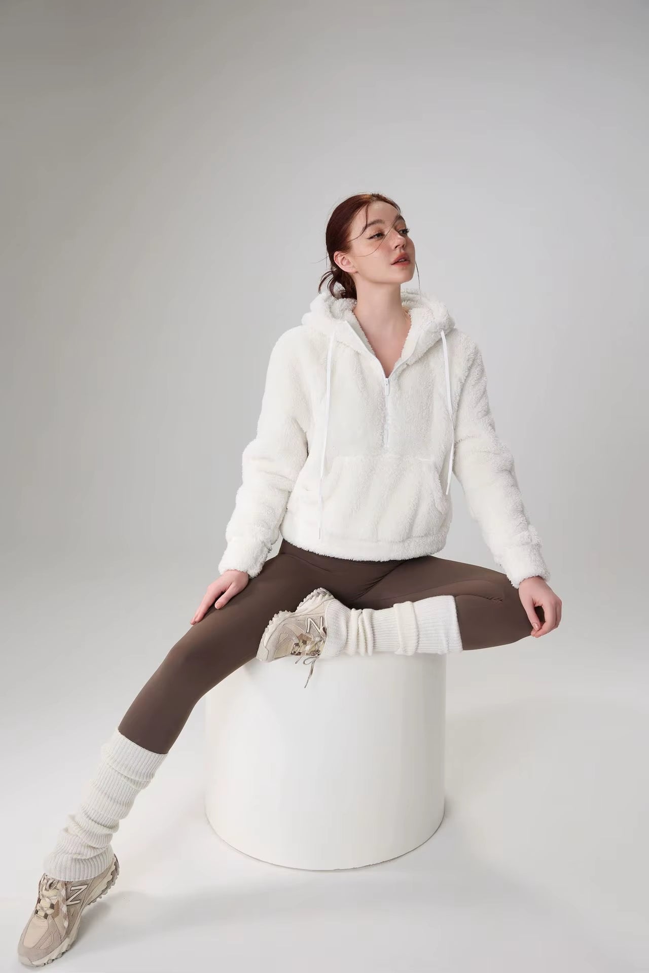 Winter New Women'S Clothes Zip up Hoodies Fleece Warm Jacket Casual Fall Winter Sweatshirts Drawstring Hoodies Teen Girls