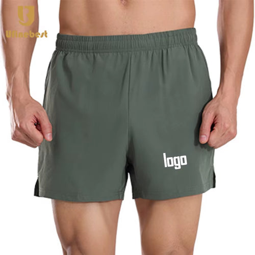 Wholesale Custom Men'S Quick Dry Polyester Training Workout Shorts Zippers Solid Athletic Sports Clothing Manufacturers Supply