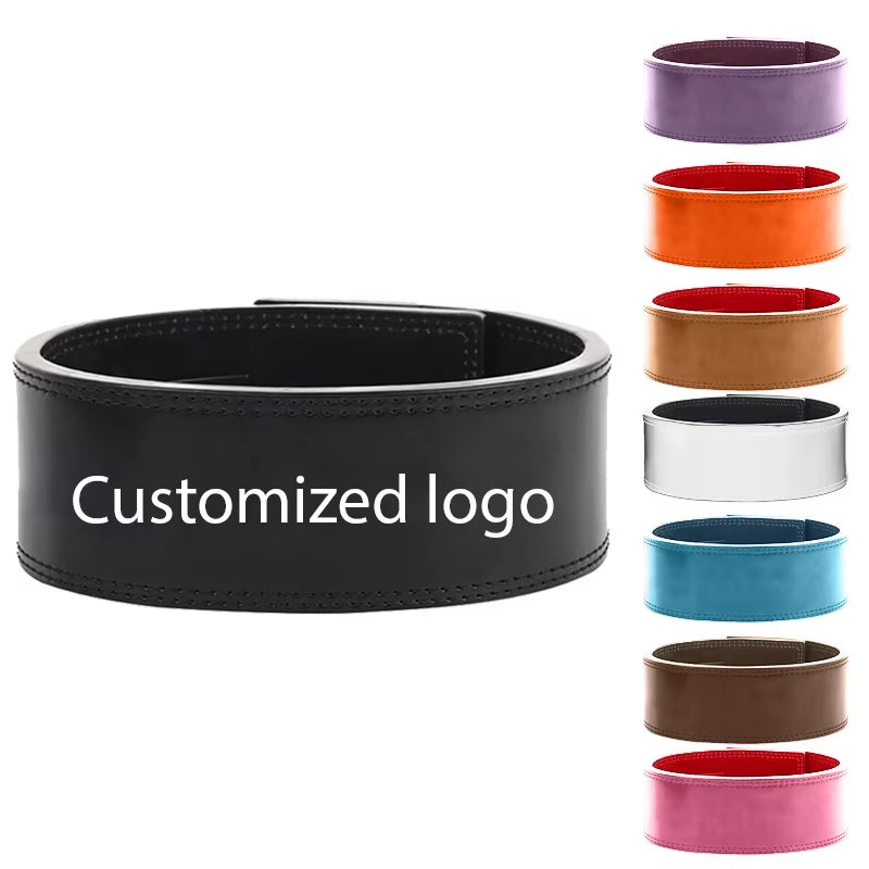 Leather Lever Belt Thick Weightlifting Belt Adjustable Support for Heavy Lifting Strength Training